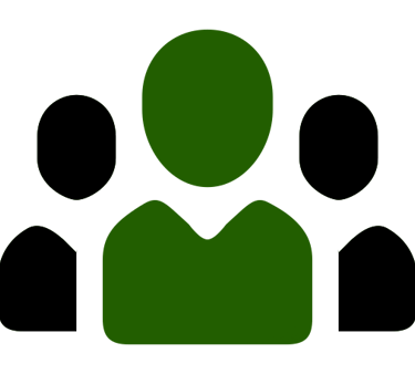 a person with a green and black background