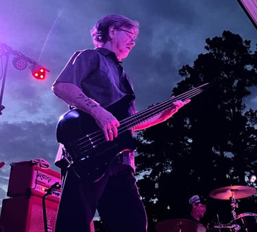 Rusty throws down on bass