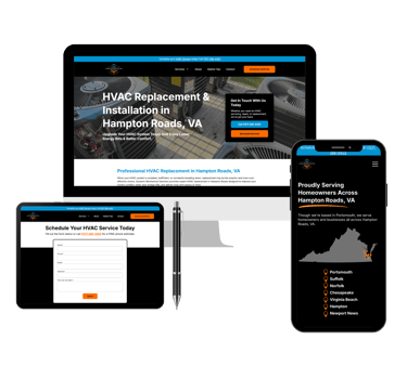 hvac company website design