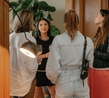 Fertie members connecting at an in-person egg freezing support event.
