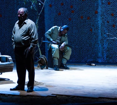 Michel de Warzée et Virgil Mfouilou dans "De mémoire de papillon" de Philippe Beheydt.