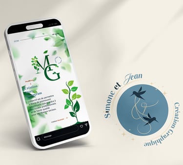Création Logo et Templates ppour Instagram pour Marie G naturopathe 