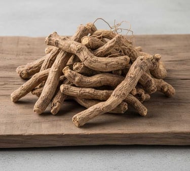“View of Withania Somnifera dried roots for international buyers”