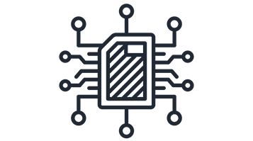 An icon with transparent background representing the idea electronics