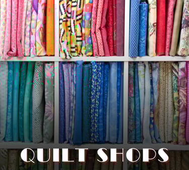 A Picture of Shelves of Fabric 