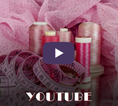 a youtube video icon on top of sewing notions