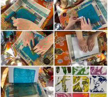 print making processes in progress