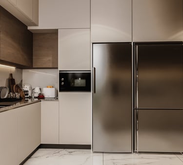 تصميم داخلي لمطبخ موديرن لفيلا بالرياض