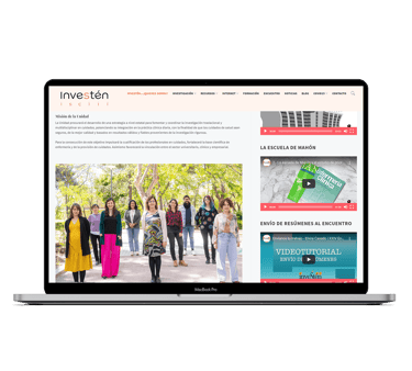 nueva web con el logotipo de investen isciii