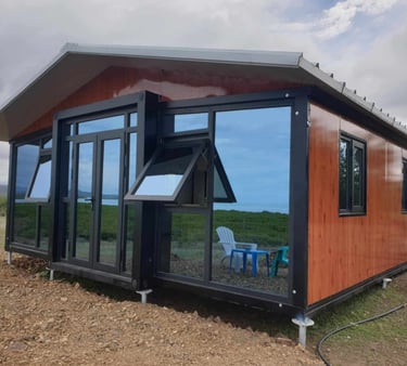 Façade vitrée conteneur habitable