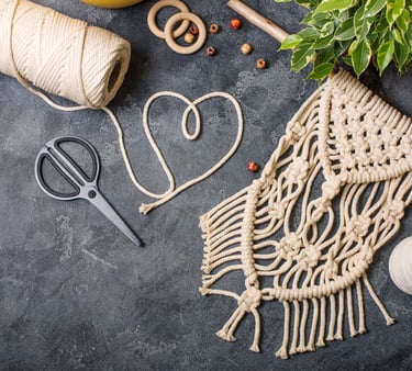 Materiales en macramé
