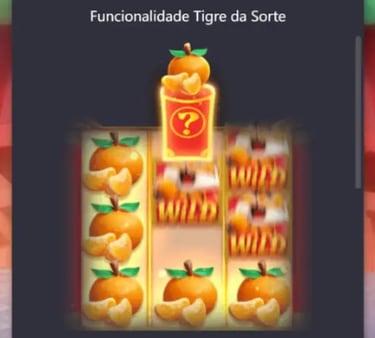 Símbolo Wild Fortune Tiger - O Tigre da Fortuna substitui símbolos