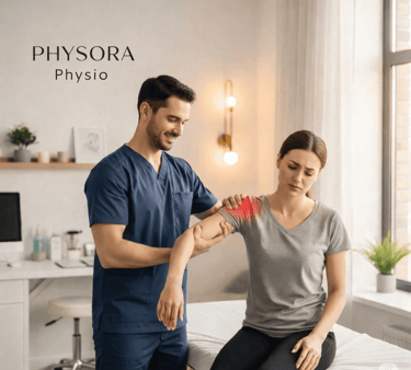 Sports injury physiotherapy treatment focusing on shoulder rehabilitation and mobility