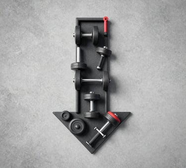 A home workout corner featuring yoga mats, resistance bands, and compact strength training tools.