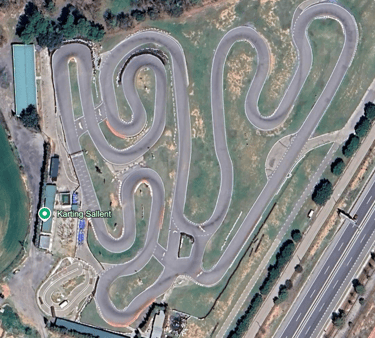 Trazado del Karting Sallent para entrenar con pitbike