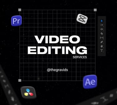 Professional video editing and cinematic content creation services by The Gravids
