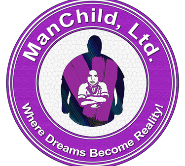 ManChild, Ltd. logo featuring a purple circular emblem with the slogan Where Dreams Become Reality.