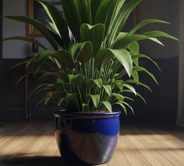 Aspidistra en salón, frondosa