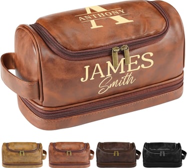 Leather Mens Pouch for Art Supplies