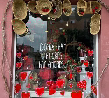 Floristeria Violeta for Valentine's Day decor.