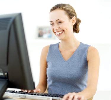 woman booking online