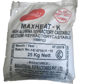 High Alumina Refractory Castable Cement Maxheat-K (1600 Degrees)
