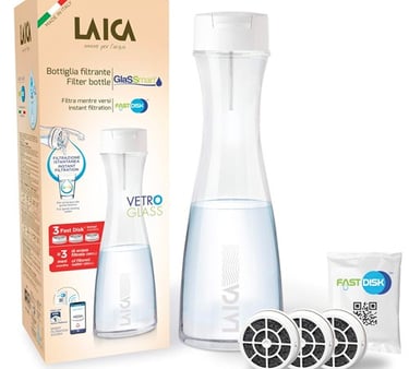 Laica Botella filtrante de Cristal Glassmart
