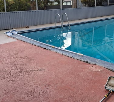 Pool patio paint make over.