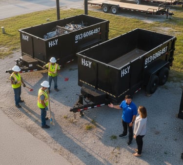 Tampa Trailer Rentals Flatbed Trailer and Dumpster Trailer