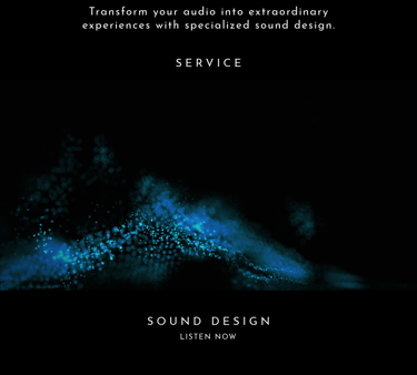 Sound design & Foley - Audio service