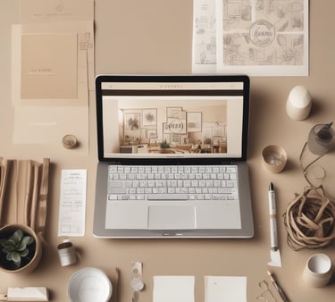 Team collaborating around a table with laptops and notes.