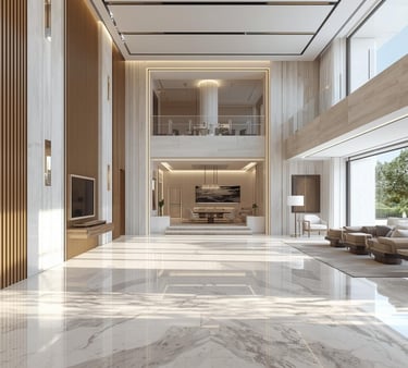 Luxury Dubai villa interior with premium finishes