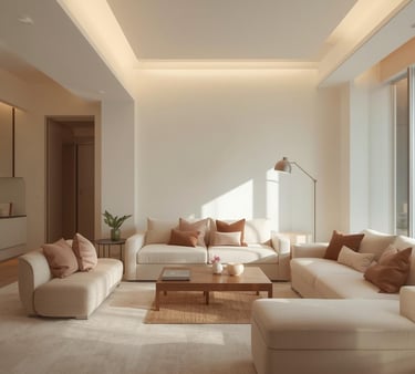 Bright Dubai Airbnb-style apartment interior