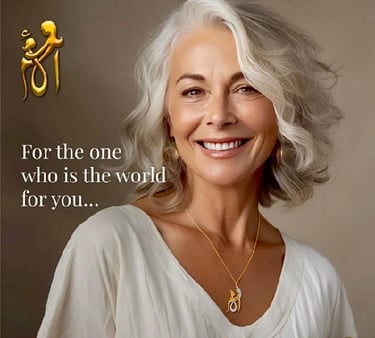 a woman with a necklace and a necklace with a gold necklace