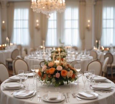 Close-up of delicate wedding invitations featuring classic calligraphy and floral motifs.