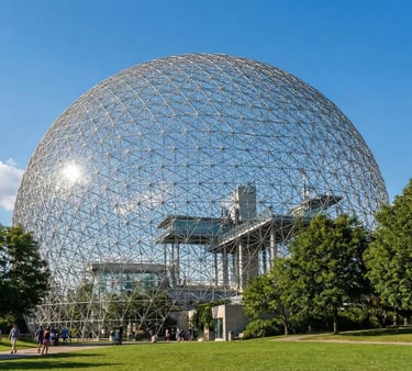 a large metal structure with a dome shaped structure