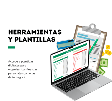 Un ordenador portátil con una calculadora y dinero
