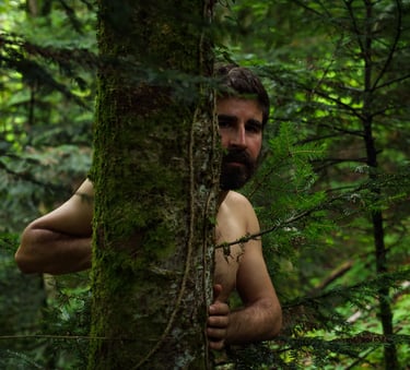 naturist man feeling confident