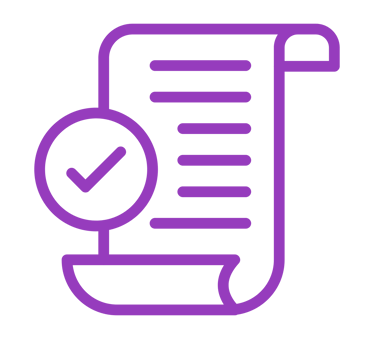 une note avec un symbole de validation