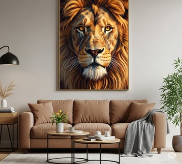 SALA DECORADA COM QUADRO