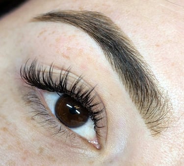 Client with Lash Extensions | Mar Brows & Lashes