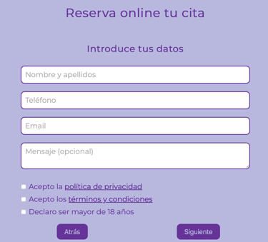 Paso 7. Introducción de los datos del usuario