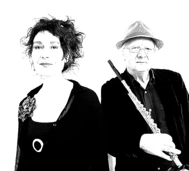 Franca Cuomo voix et Michel Edelin flûtes photo Sylvain Solaro