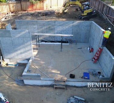 Benitez Concrete working on concrete basement