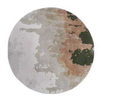 ATLAS Shreempex Rugs Modern round abstract map design hand-tufted rug