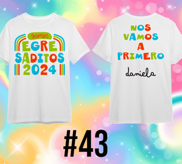 Remera para egresaditos de Jardin de Infantes