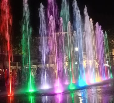 Spectacle de la fontaine musicale à Béziers