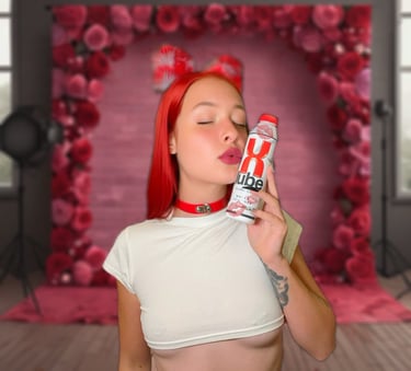 Kendall Morr holding XLube bottle