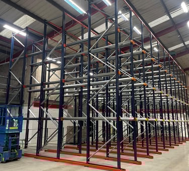 Drive-in racking for maximised storage