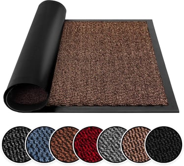 a carpeted area rug rug with a roll of carpet